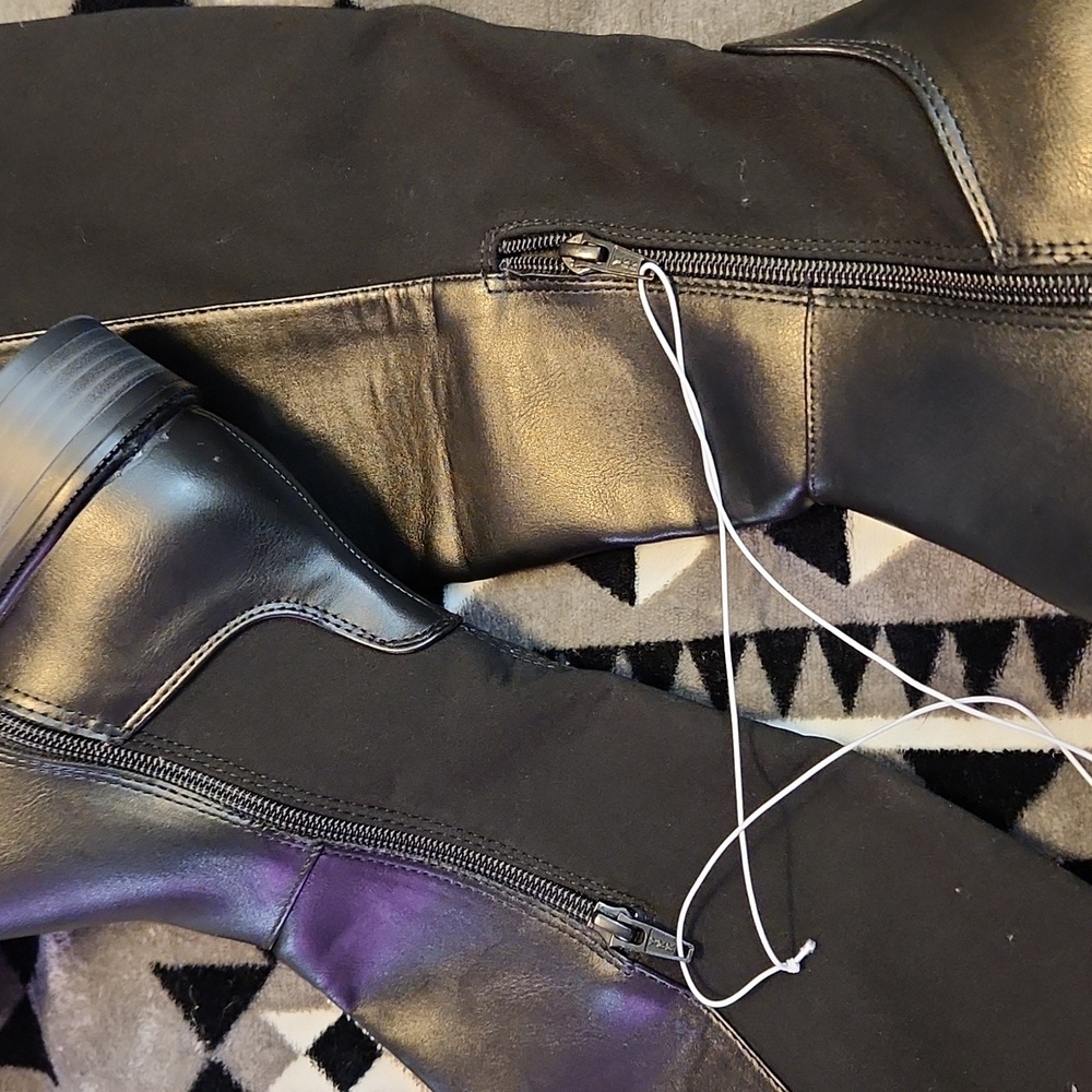 A New Day Tall Riding Boots Womens Black Size 6 Wide Calf - Picture 5 of 12